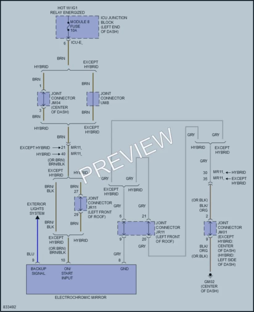 2023 Hyundai SonataHybrid Power Mirrors wiring diagram preview
