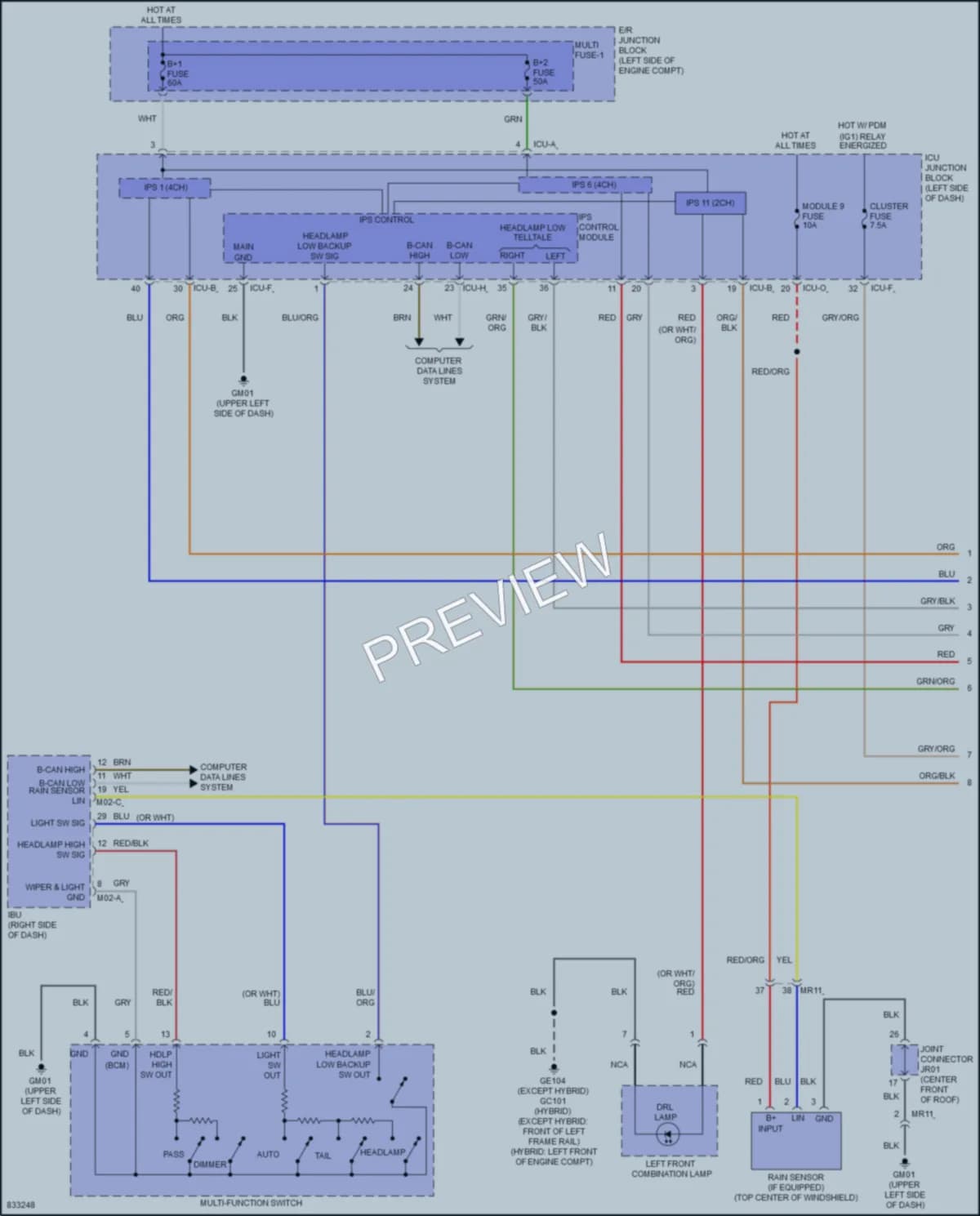 2023 Hyundai TucsonHybrid Headlights wiring diagram preview