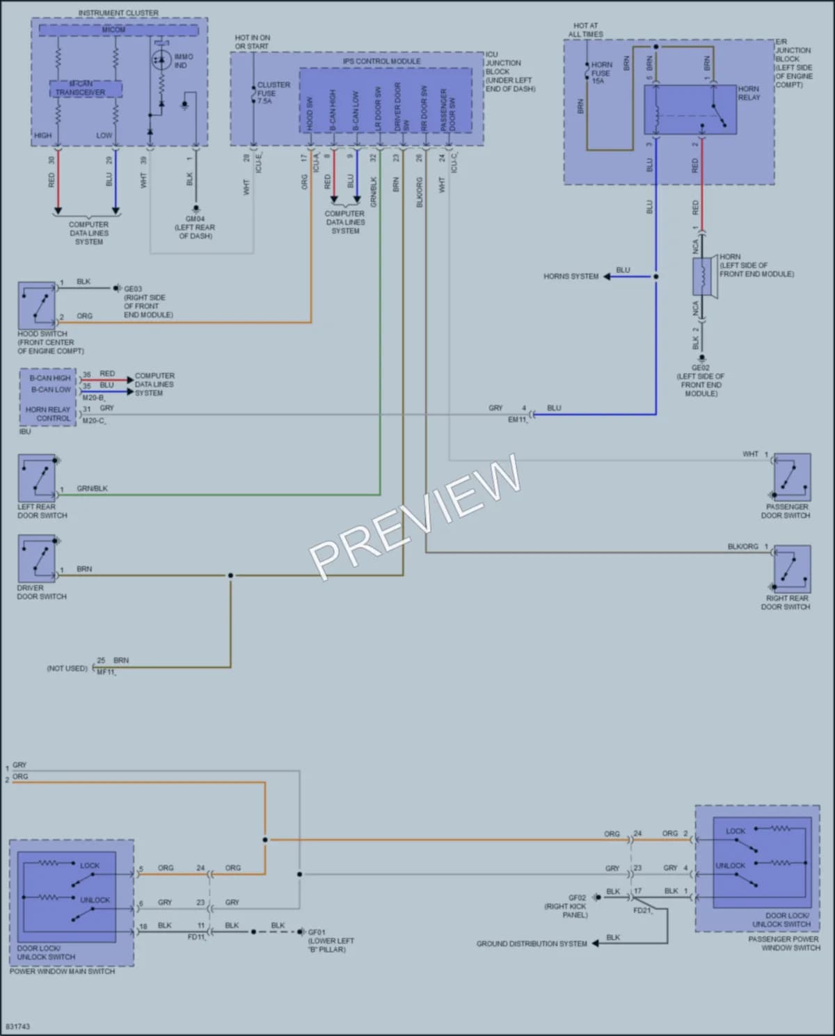 2023 Hyundai Venue Anti Theft wiring diagram preview