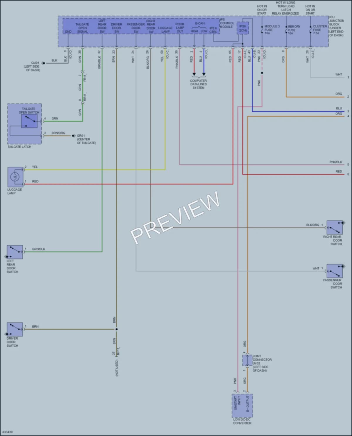 2023 Hyundai Venue Interior Lights wiring diagram preview