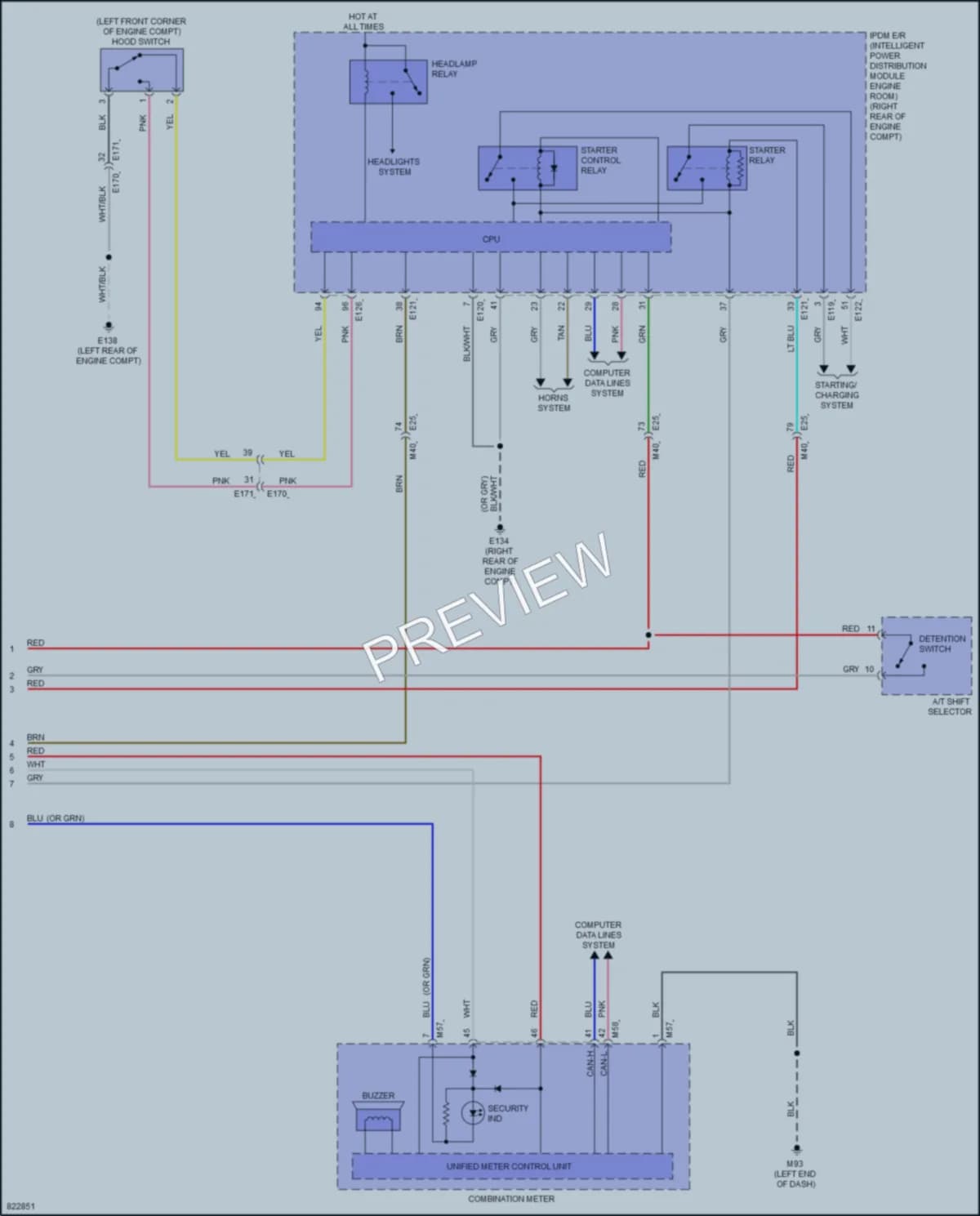 2023 Infiniti Q50 Anti Theft wiring diagram preview
