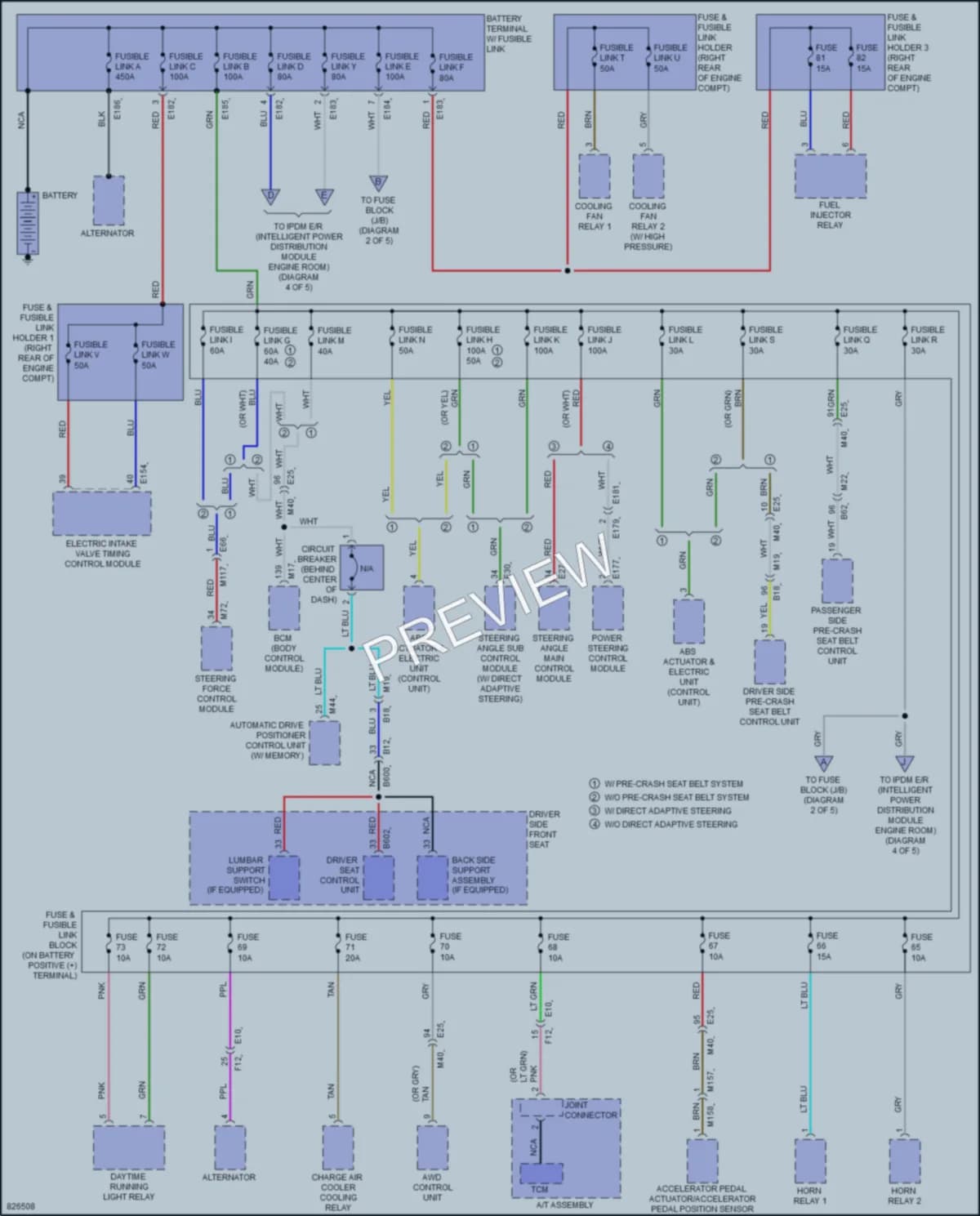 2023 Infiniti Q50 Power Distribution wiring diagram preview