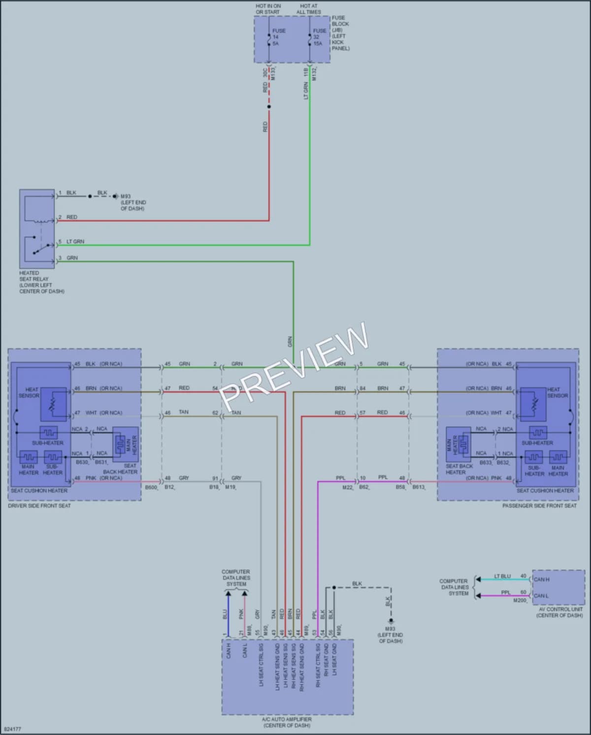 2023 Infiniti Q50 Power Seats wiring diagram preview
