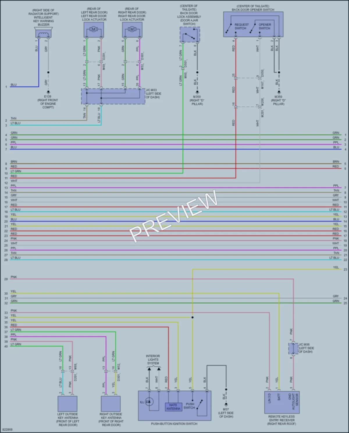 2023 Infiniti QX50 Anti Theft wiring diagram preview
