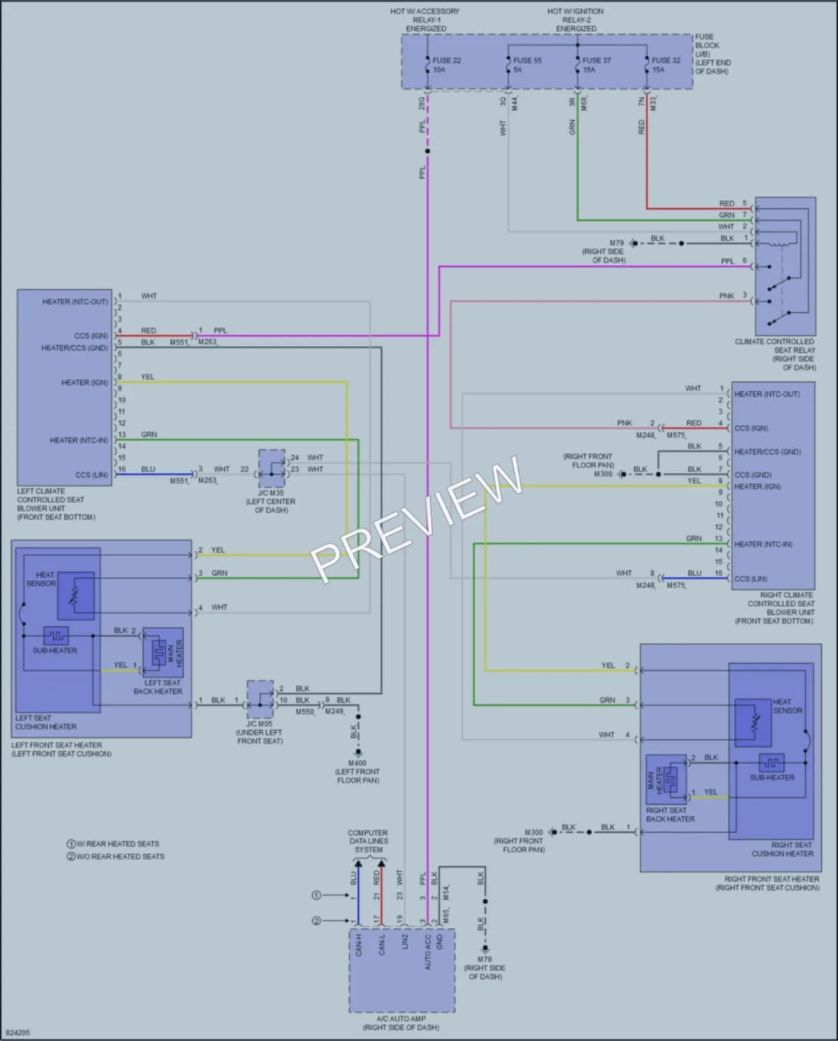 2023 Infiniti QX55 Power Seats wiring diagram preview