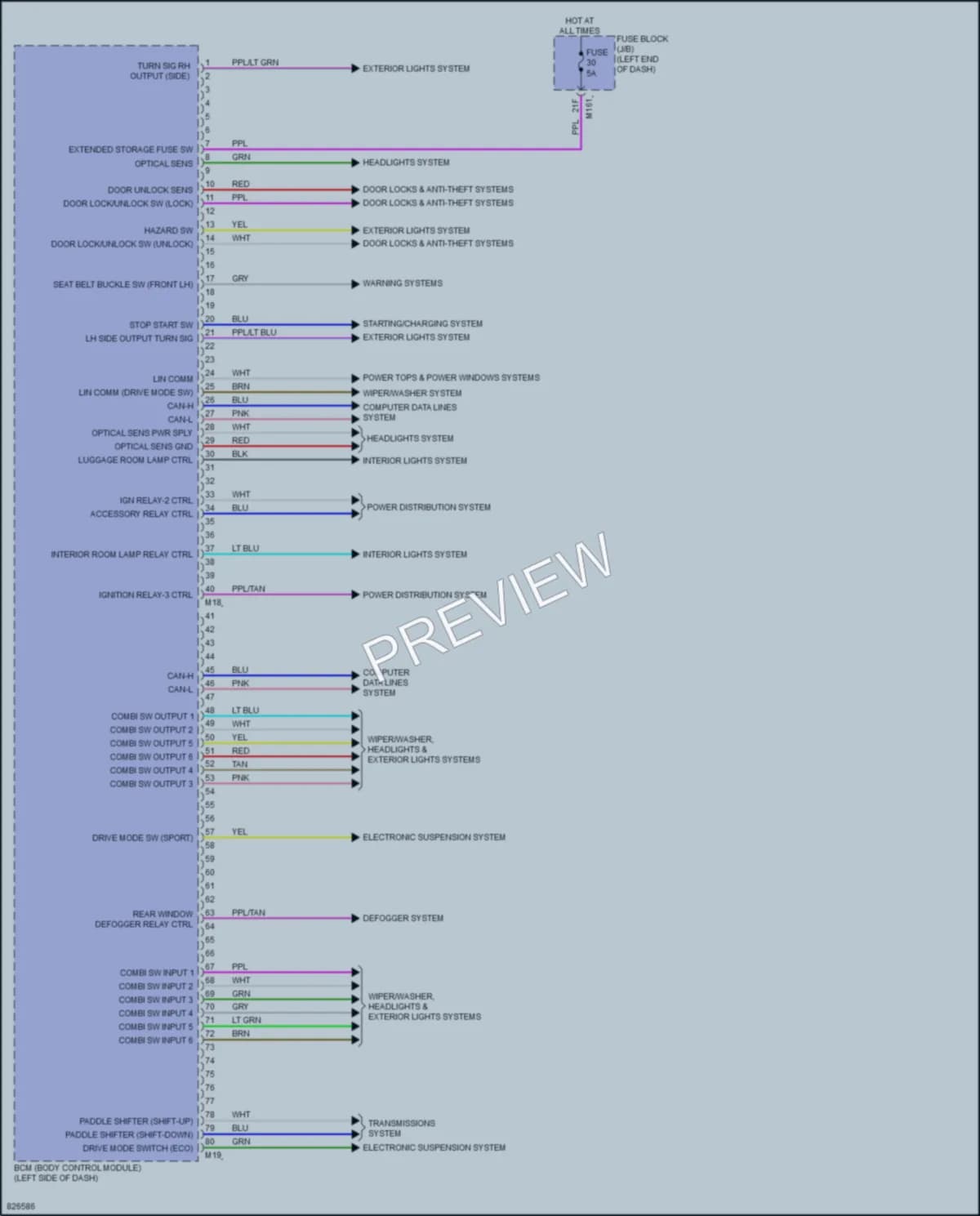 2023 Infiniti QX60 Body Control Modules wiring diagram preview