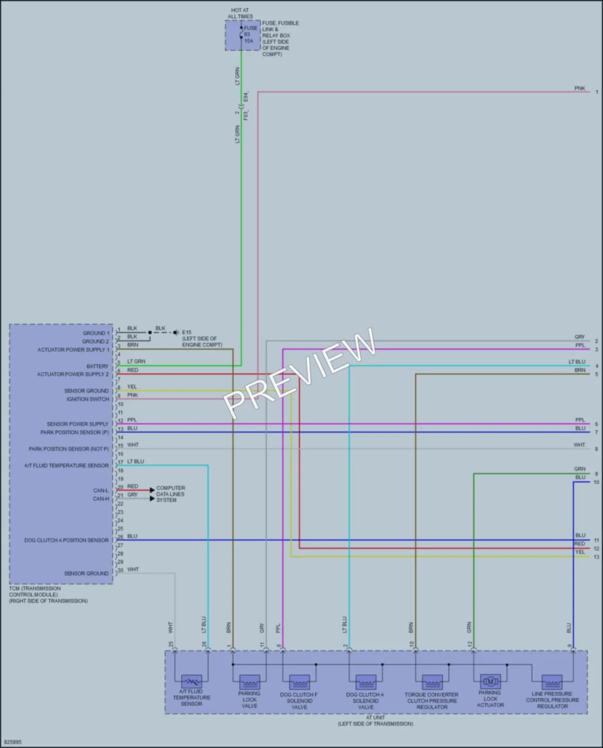 2023 Infiniti QX60 Transmission wiring diagram preview