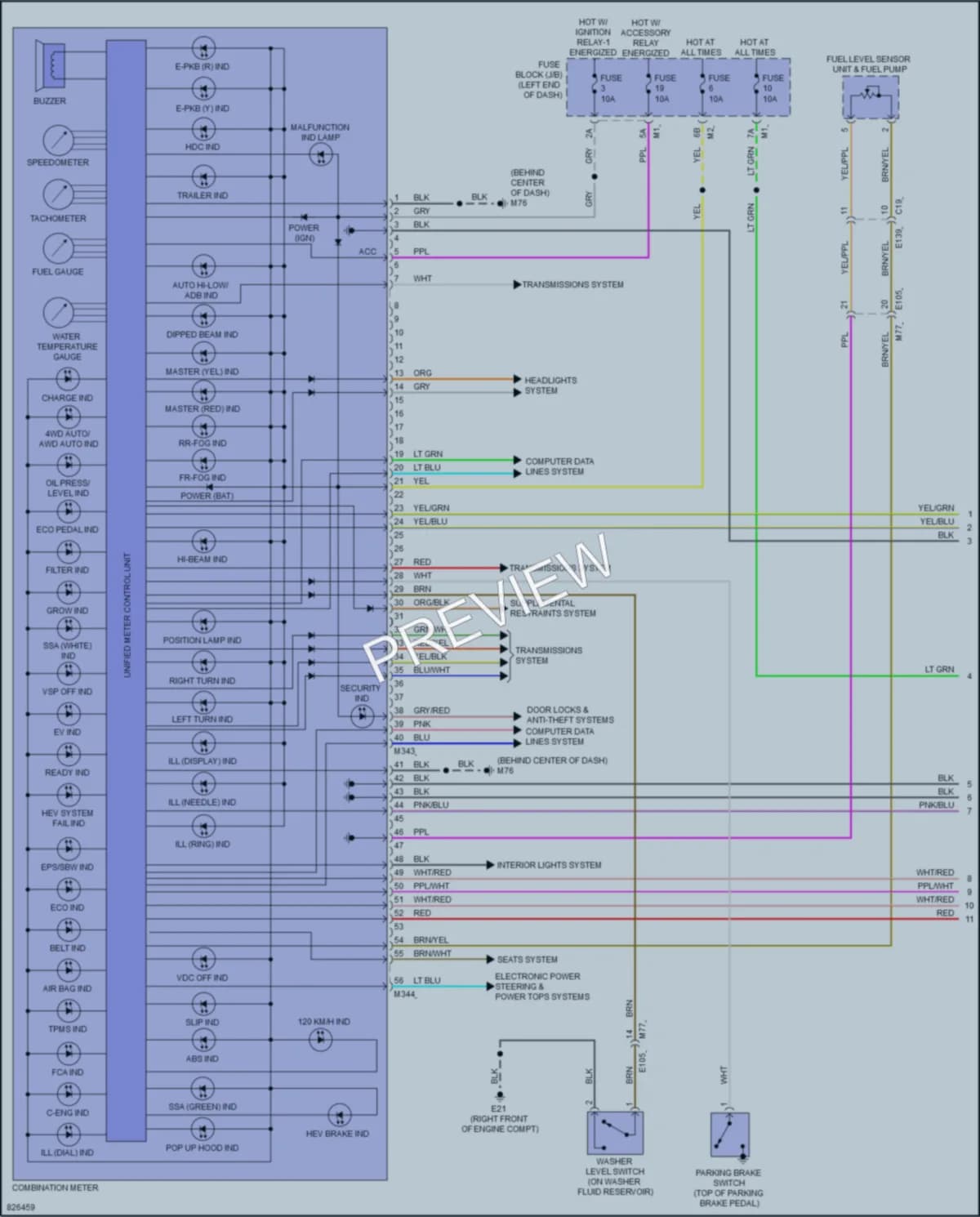 2023 Infiniti QX80 Instrument Cluster wiring diagram preview