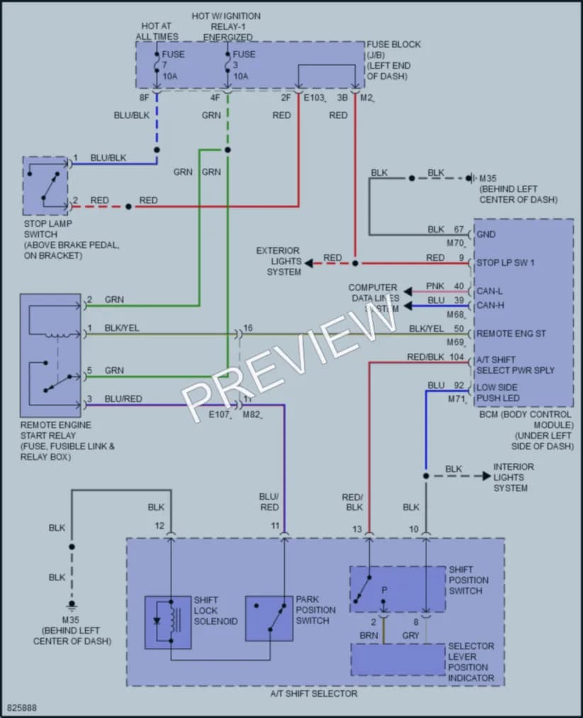 2023 Infiniti QX80 Shift Interlock wiring diagram preview