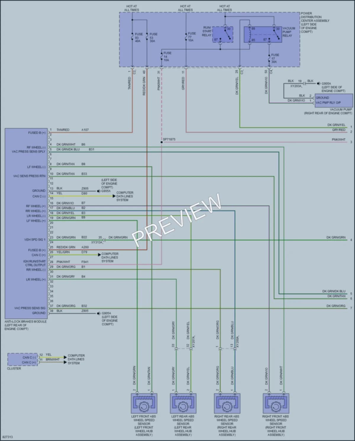 2023 Jeep Cherokee Anti Lock Brakes wiring diagram preview