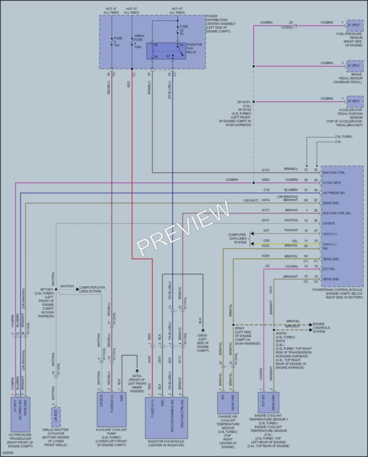 2023 Jeep Cherokee Cooling Fan wiring diagram preview