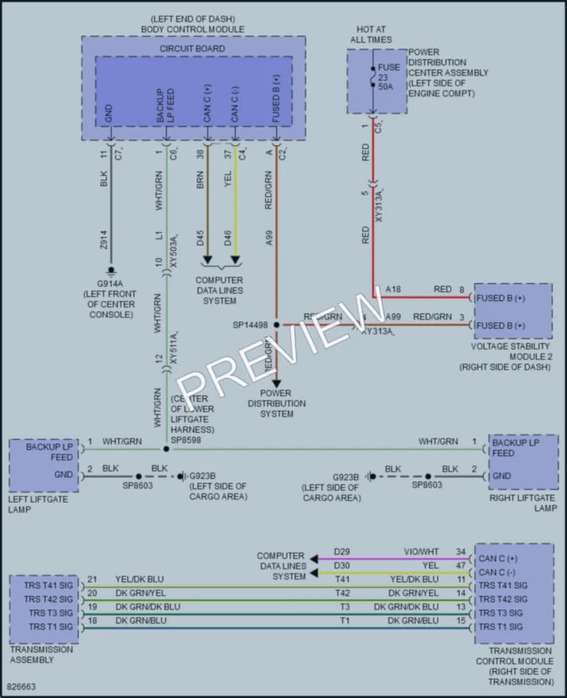 2023 Jeep Cherokee Exterior Lights wiring diagram preview