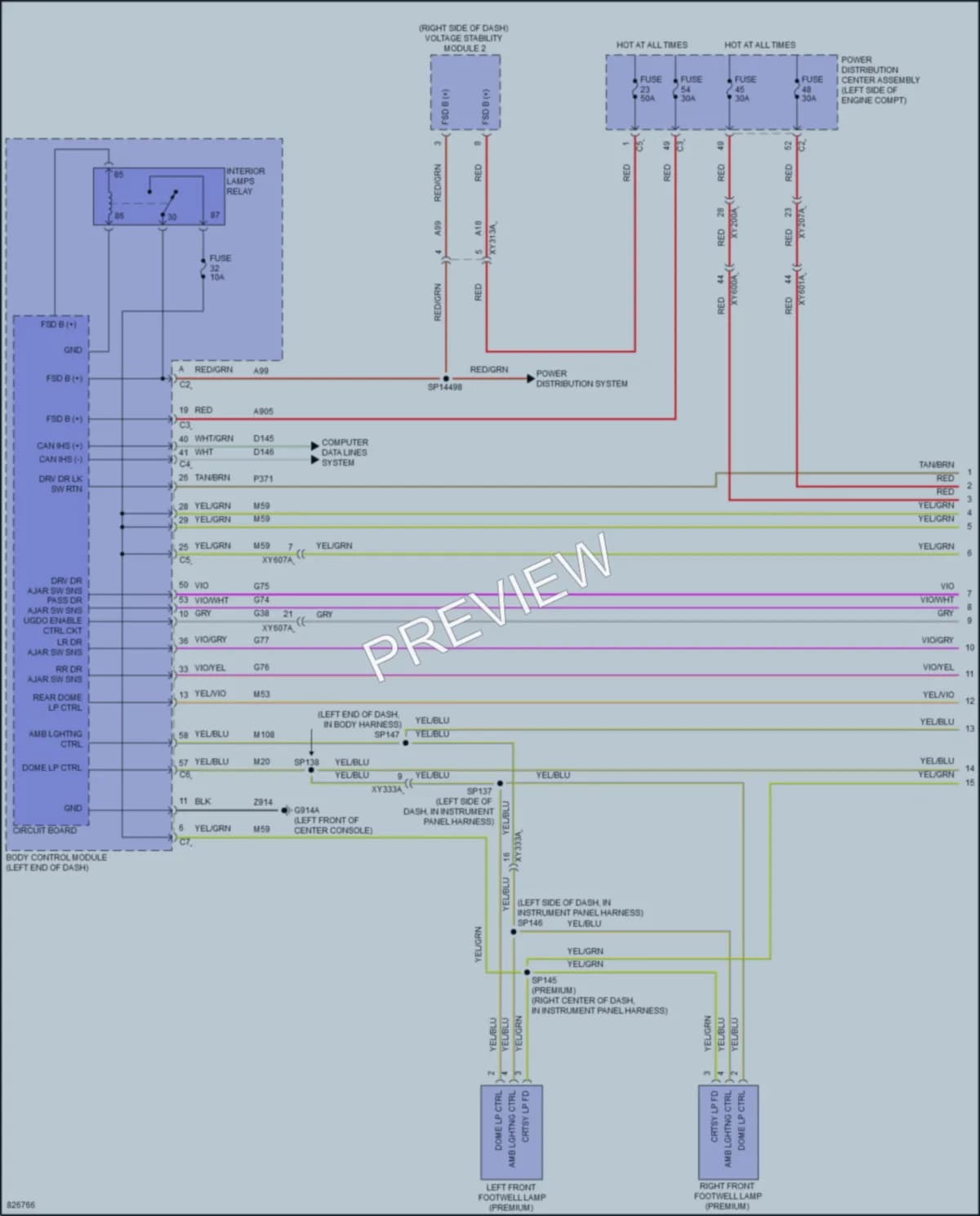 2023 Jeep Cherokee Interior Lights wiring diagram preview
