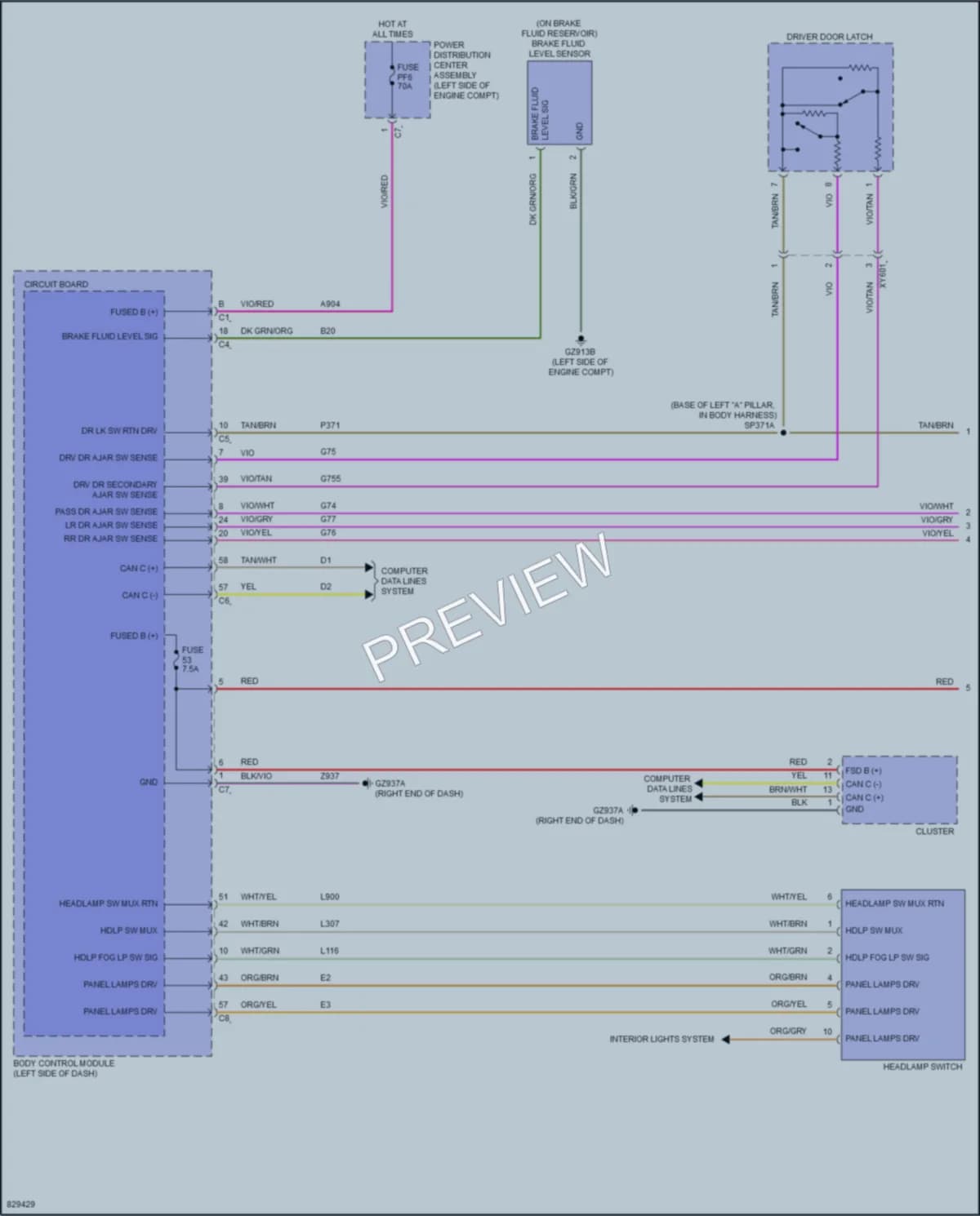 2023 Jeep Compass Warning Systems wiring diagram preview