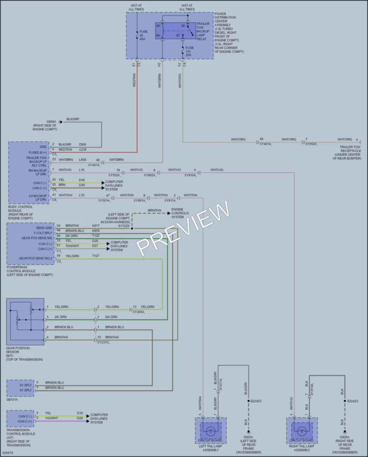 2023 Jeep Gladiator Exterior Lights wiring diagram preview