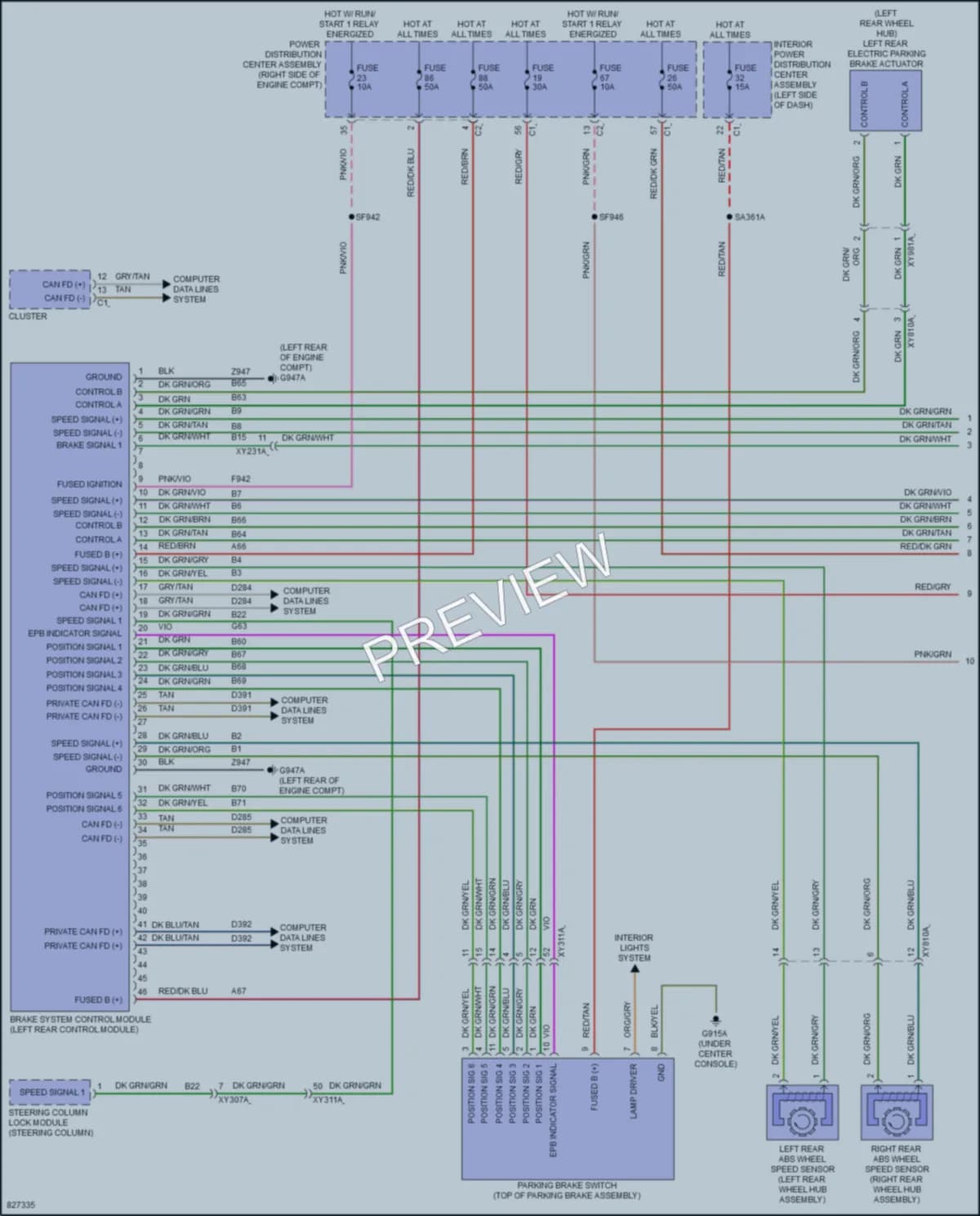 2023 Jeep GrandCherokee Anti Lock Brakes wiring diagram preview