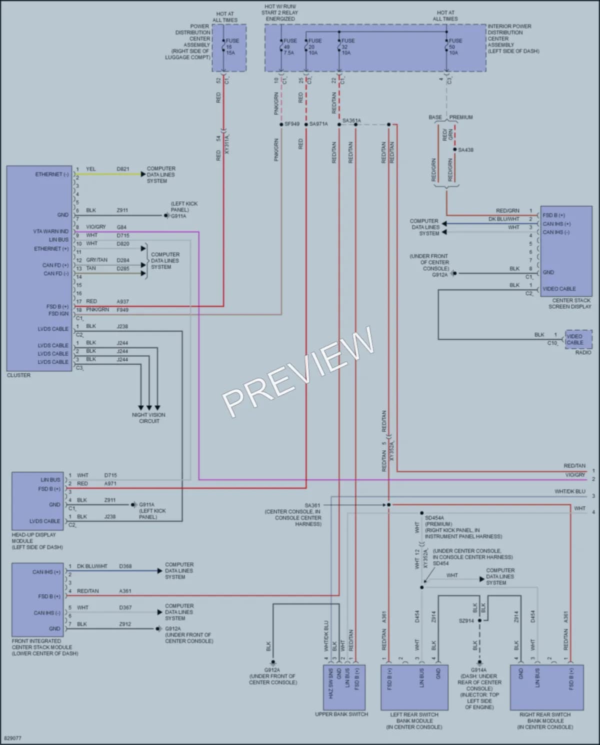 2023 Jeep GrandCherokee4XE Instrument Cluster wiring diagram preview