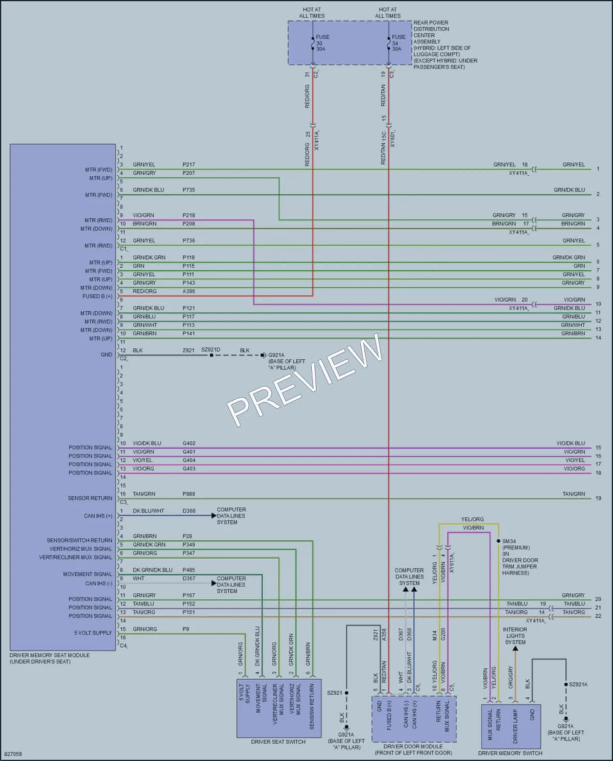 2023 Jeep GrandCherokee4XE Memory Systems wiring diagram preview