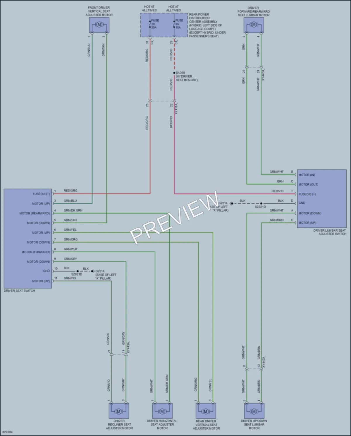 2023 Jeep GrandCherokee4XE Power Seats wiring diagram preview