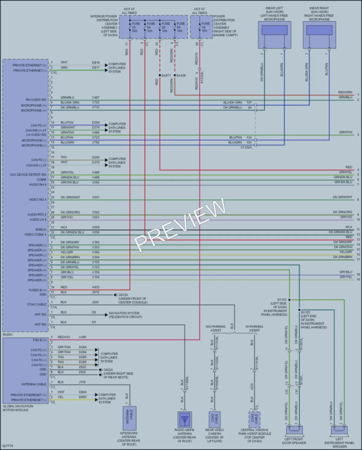 2023 Jeep GrandCherokee4XE Radio wiring diagram preview