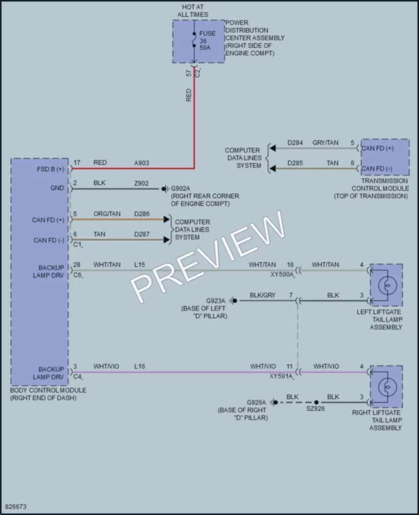 2023 Jeep GrandCherokeeL Exterior Lights wiring diagram preview