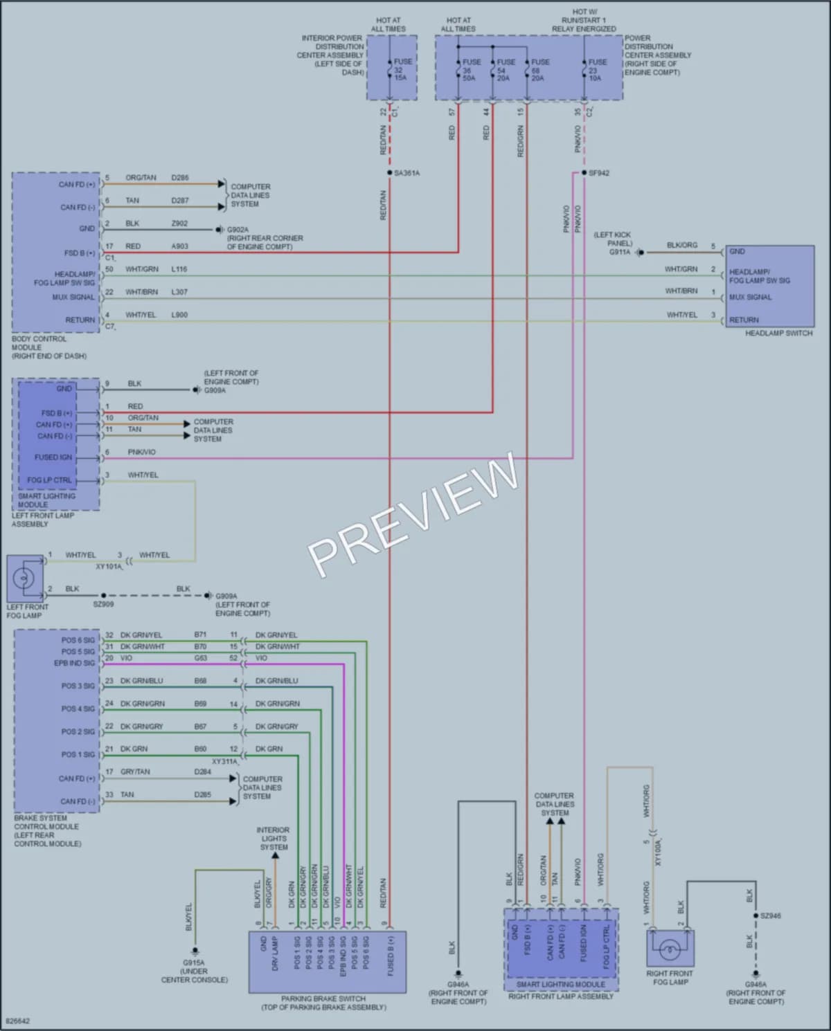 2023 Jeep GrandCherokeeL Headlights wiring diagram preview