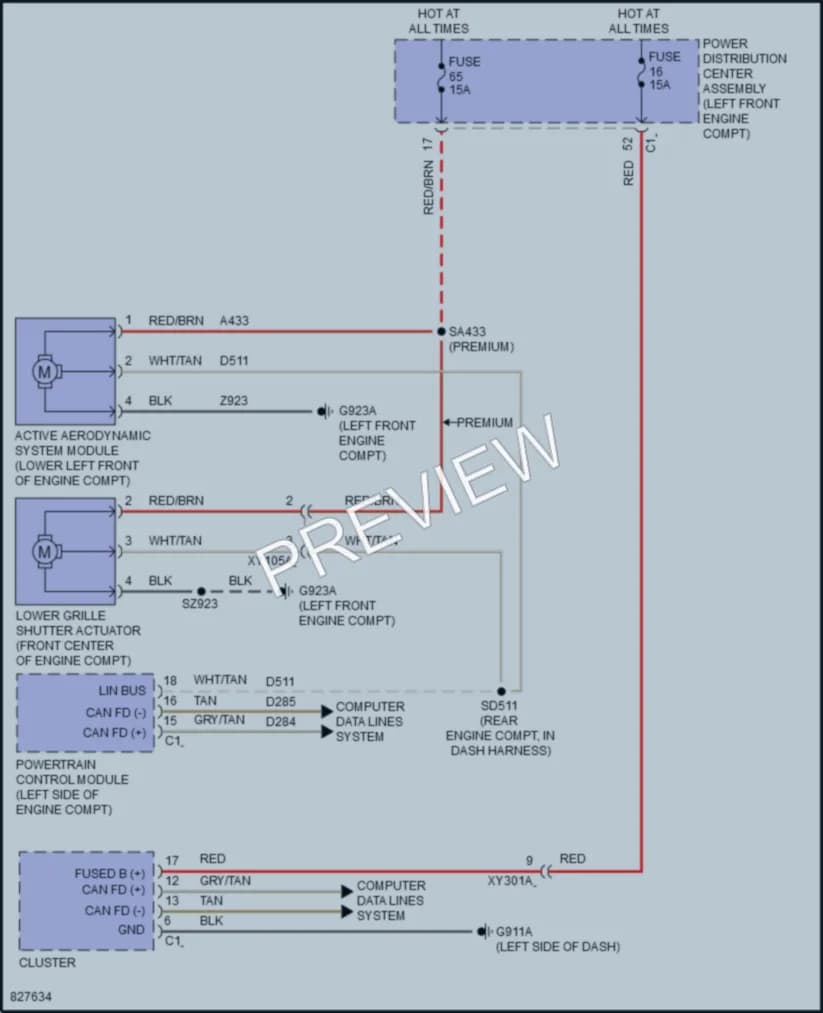 2023 Jeep GrandWagoneer Active Bodyworks wiring diagram preview