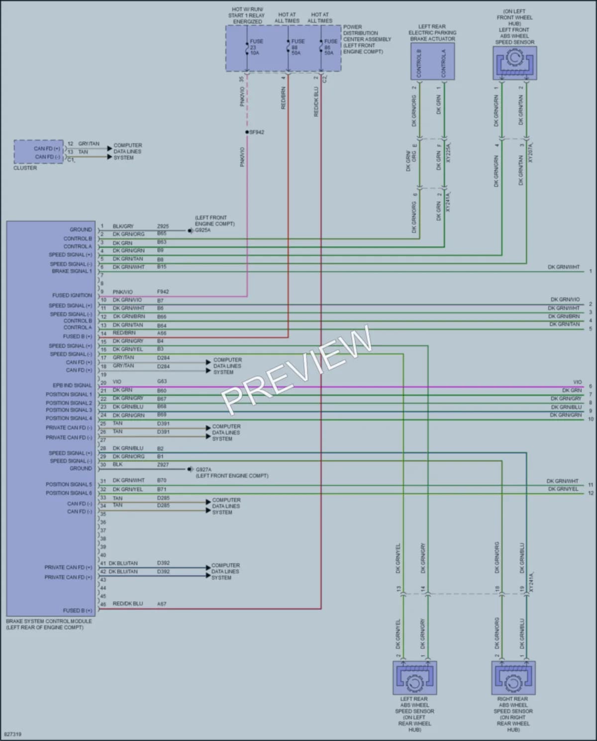 2023 Jeep GrandWagoneer Anti Lock Brakes wiring diagram preview