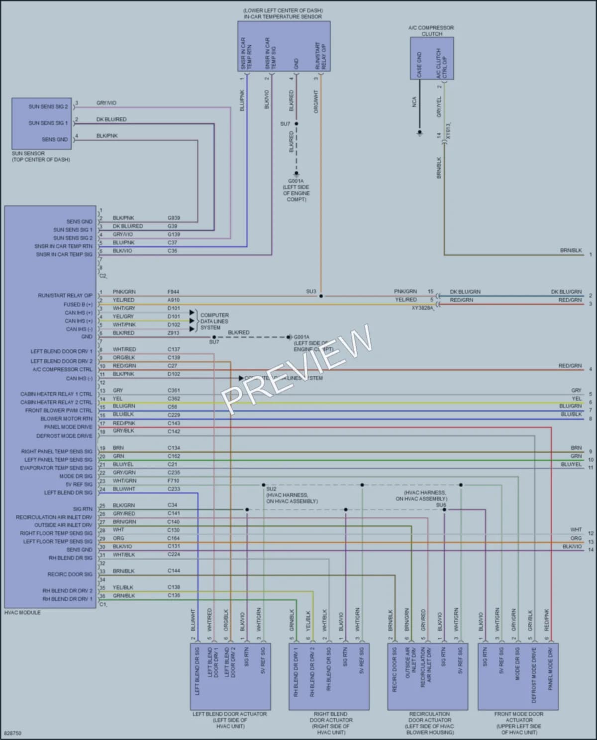 2023 Jeep Renegade Air Conditioning wiring diagram preview