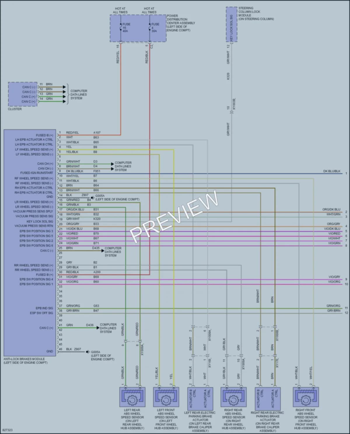2023 Jeep Renegade Anti Lock Brakes wiring diagram preview