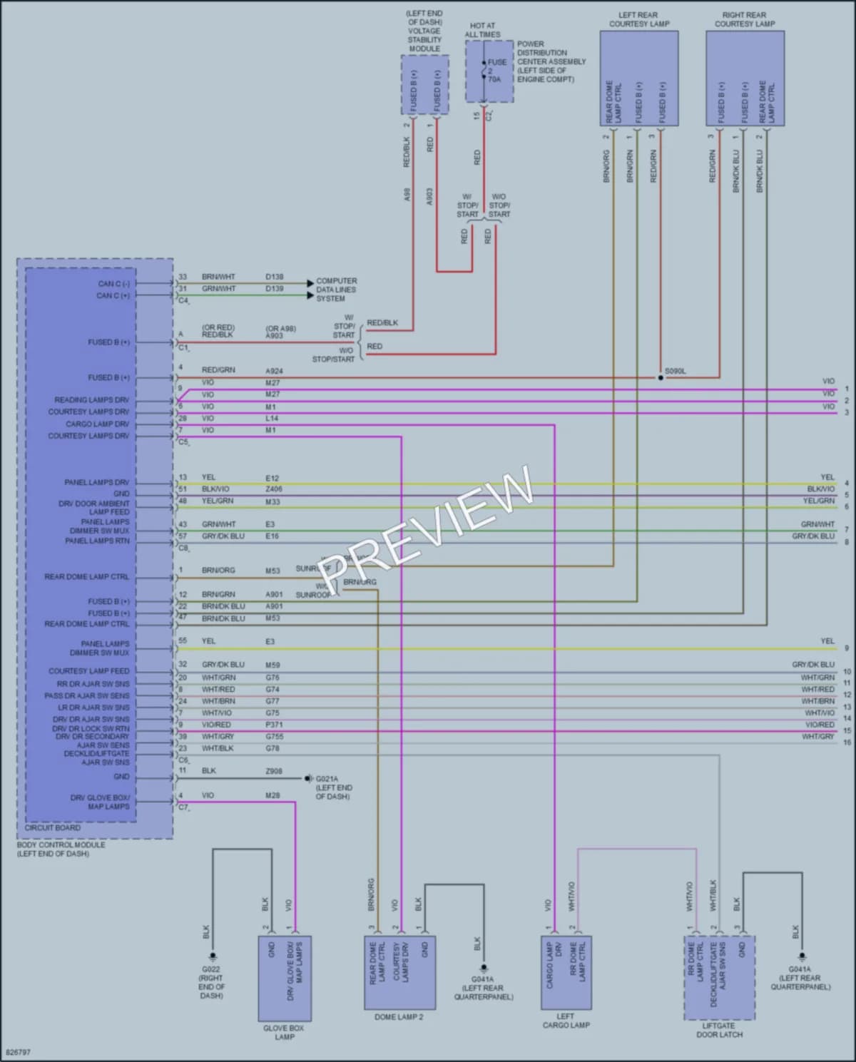 2023 Jeep Renegade Interior Lights wiring diagram preview
