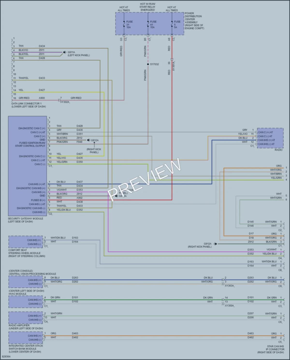 2023 Jeep Wrangler Computer Data Lines wiring diagram preview