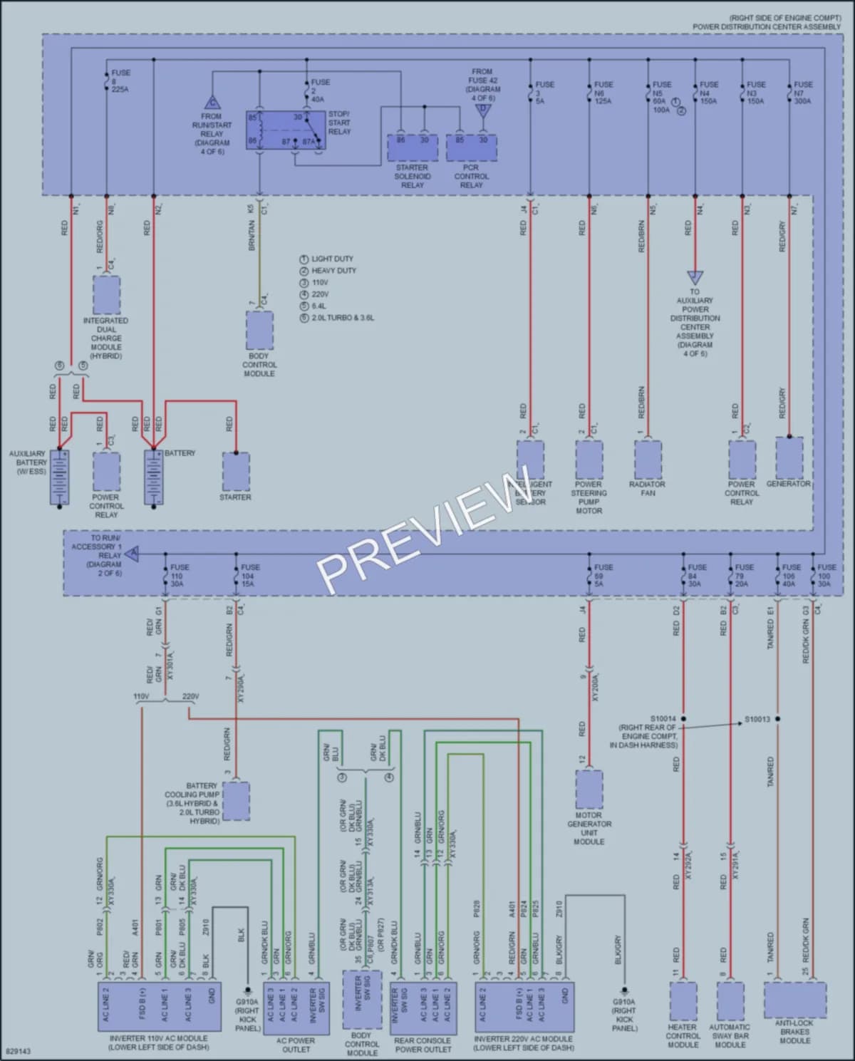 2023 Jeep Wrangler Power Distribution wiring diagram preview