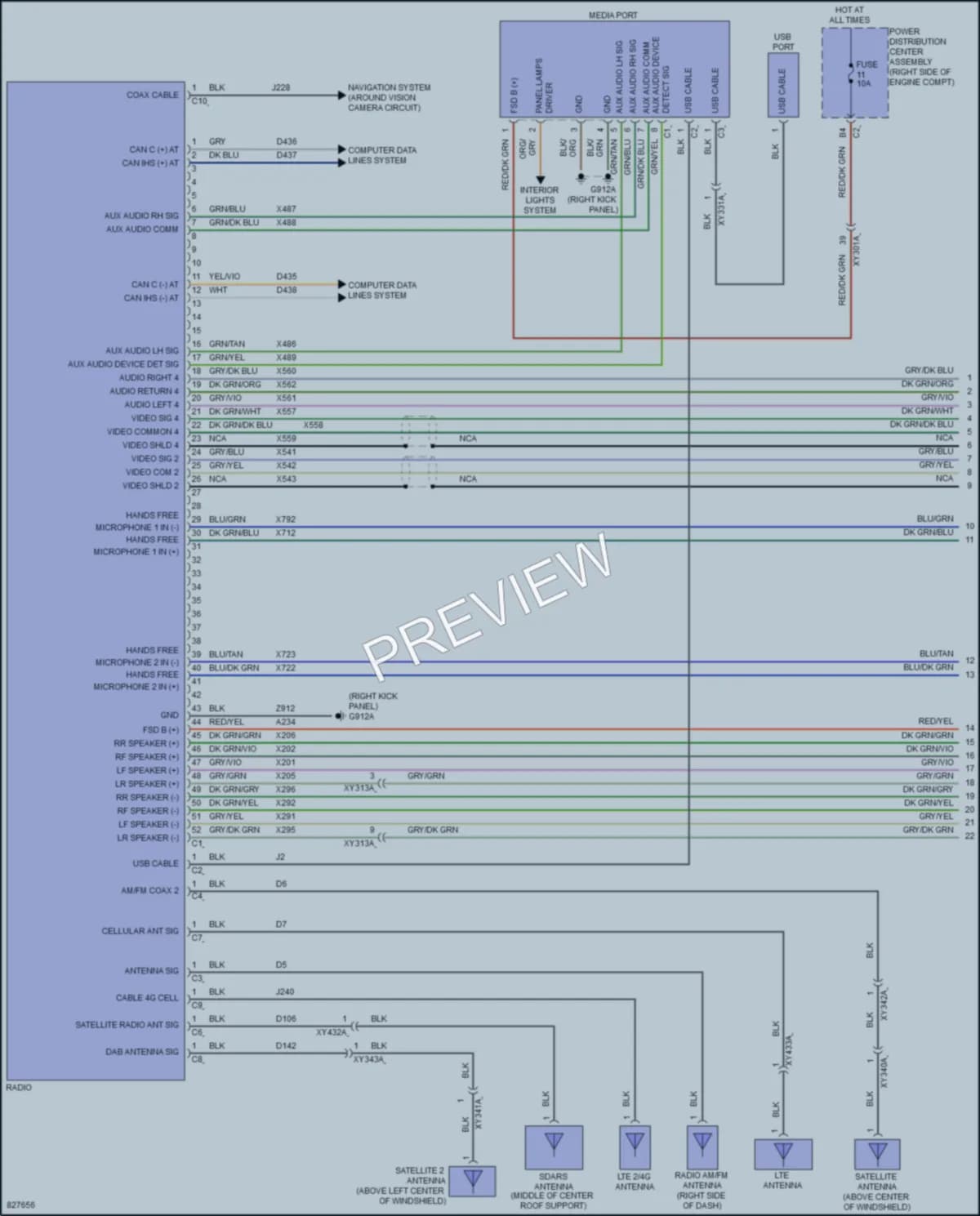 2023 Jeep Wrangler Radio wiring diagram preview