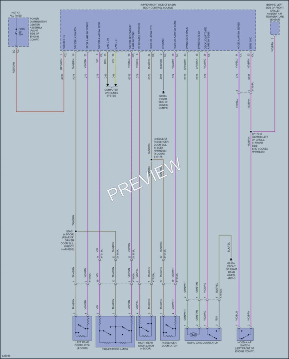 2023 Jeep WranglerUnlimited Anti Theft wiring diagram preview