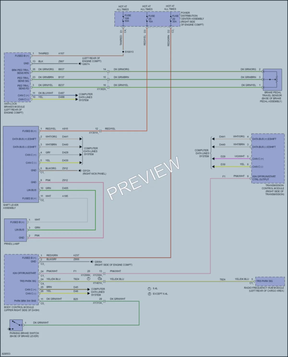2023 Jeep WranglerUnlimited Shift Interlock wiring diagram preview