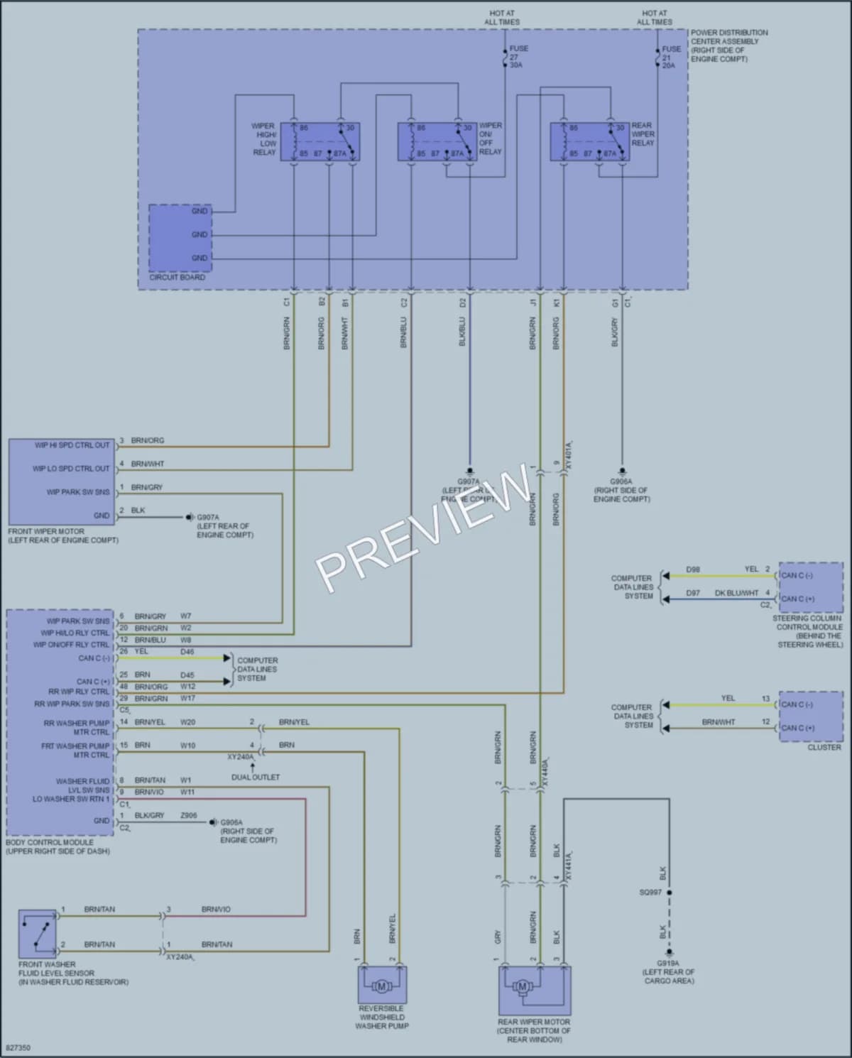 2023 Jeep WranglerUnlimited Wiper Washer wiring diagram preview