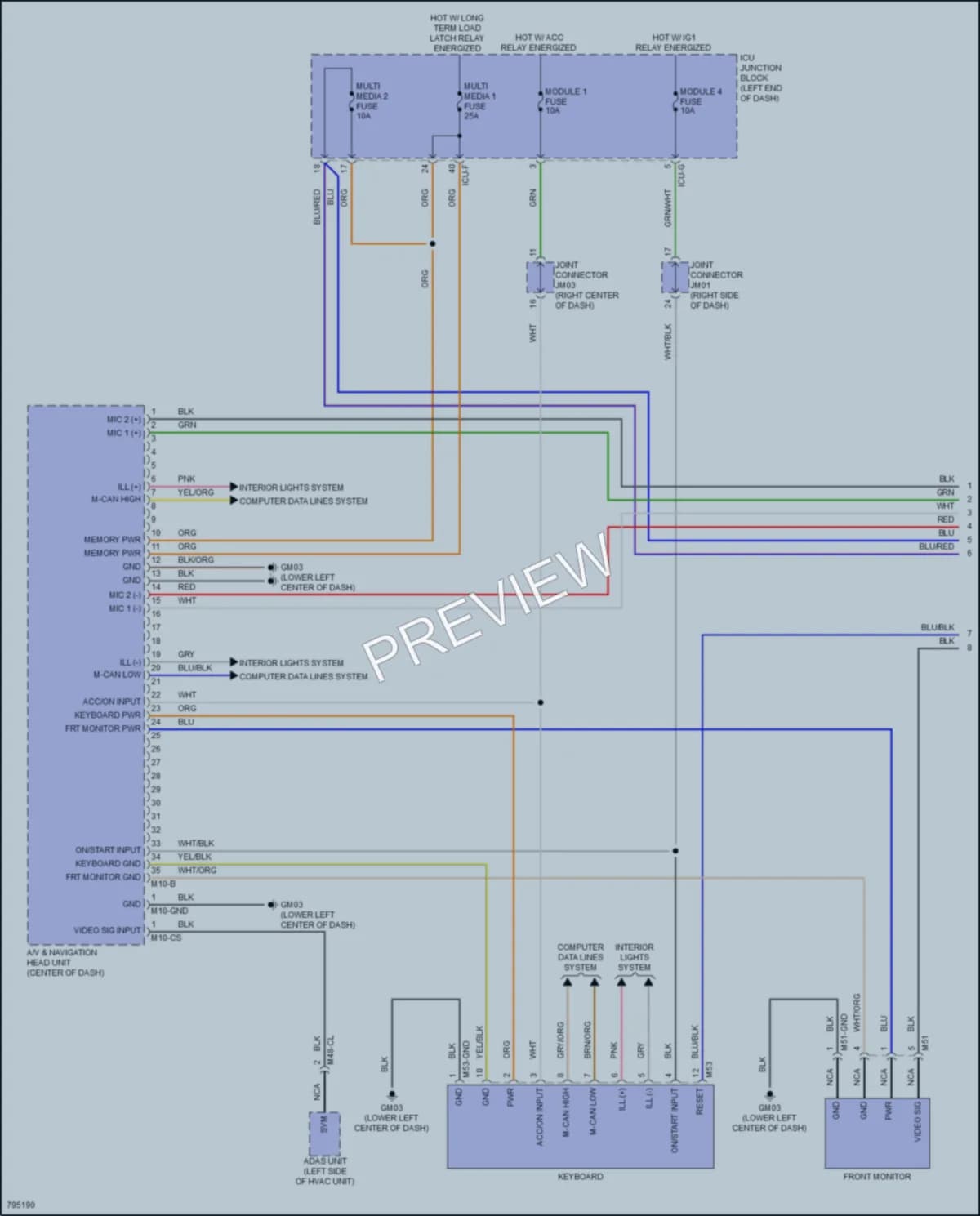 2023 Kia Carnival Radio wiring diagram preview
