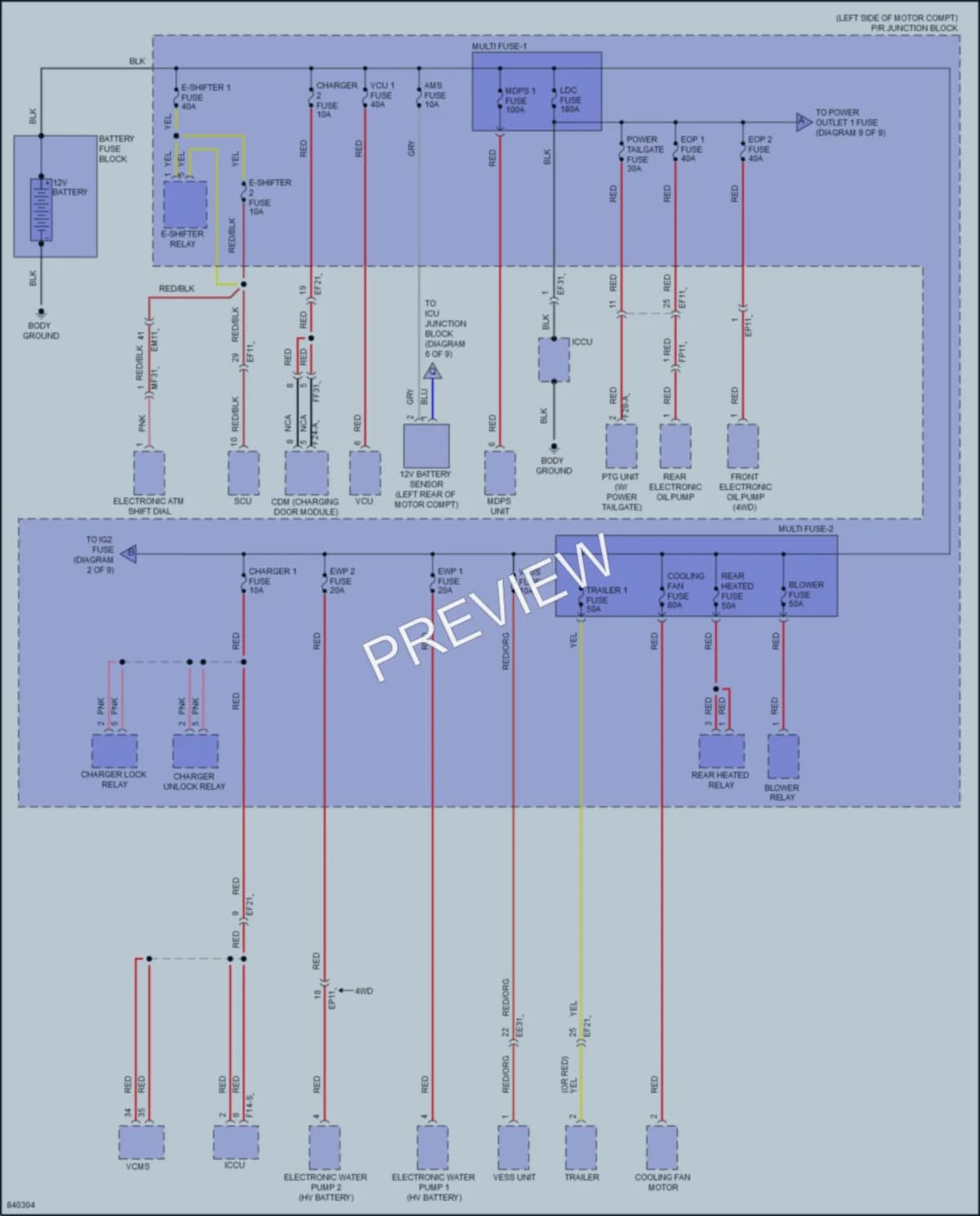 2023 Kia EV6 Power Distribution wiring diagram preview