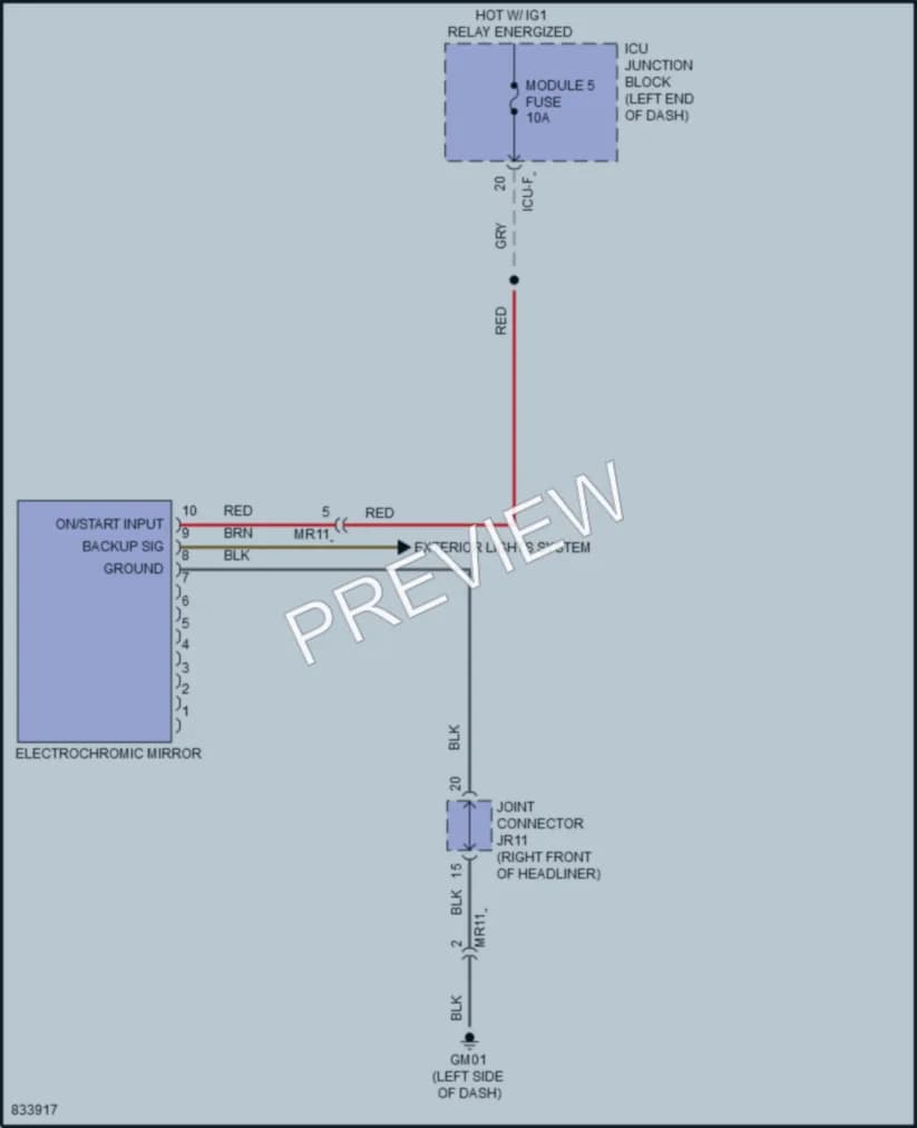 2023 Kia EV6 Power Mirrors wiring diagram preview