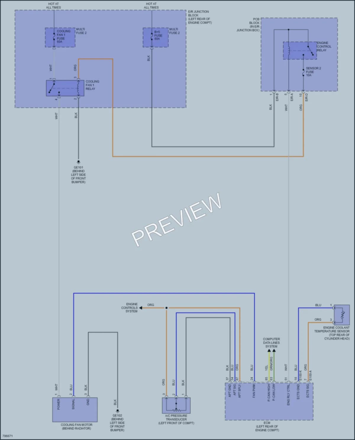 2023 Kia Forte5 Cooling Fan wiring diagram preview