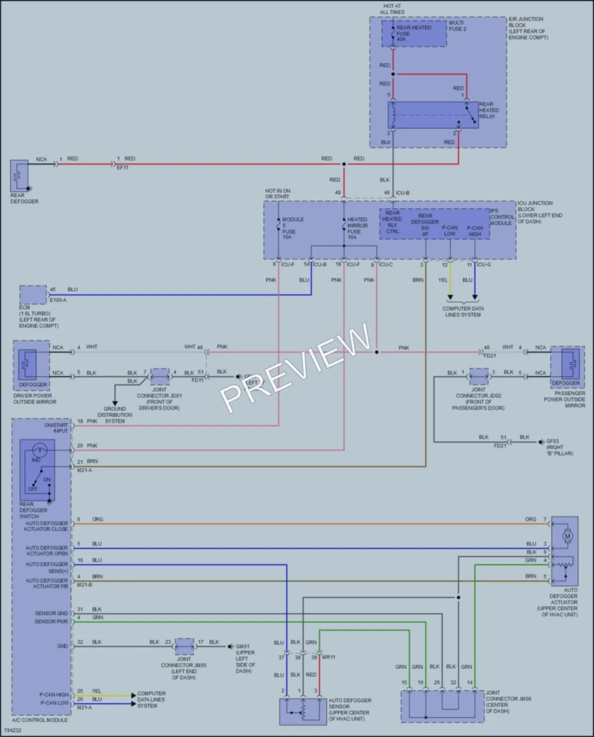 2023 Kia Forte5 Defoggers wiring diagram preview