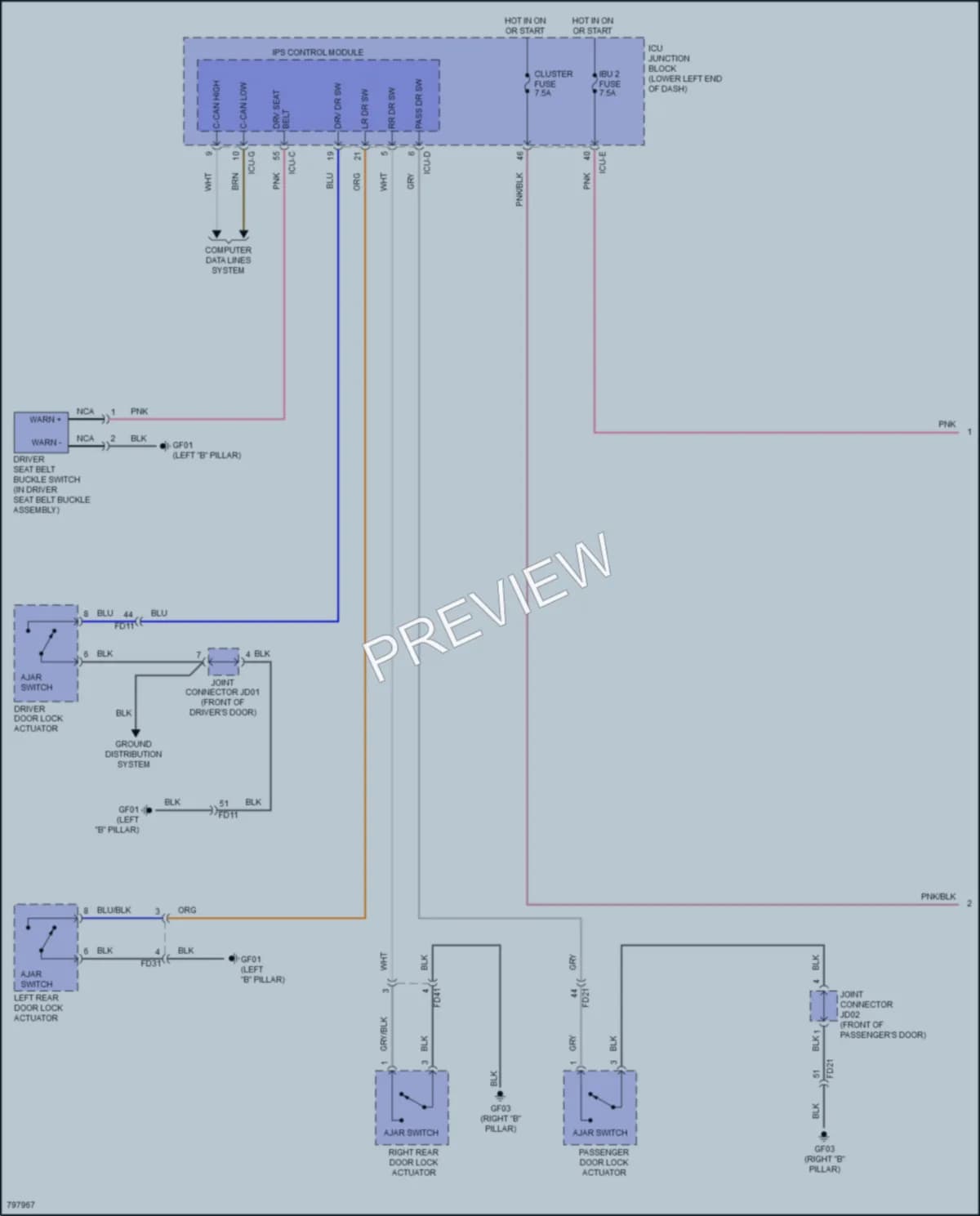 2023 Kia Forte5 Warning Systems wiring diagram preview