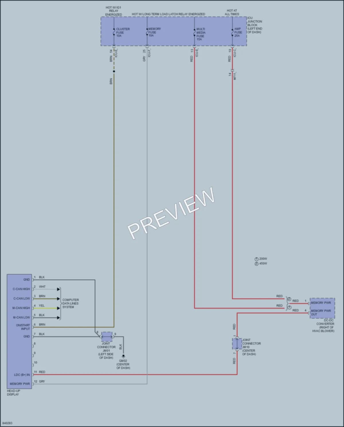 2023 Kia K5 Instrument Cluster wiring diagram preview