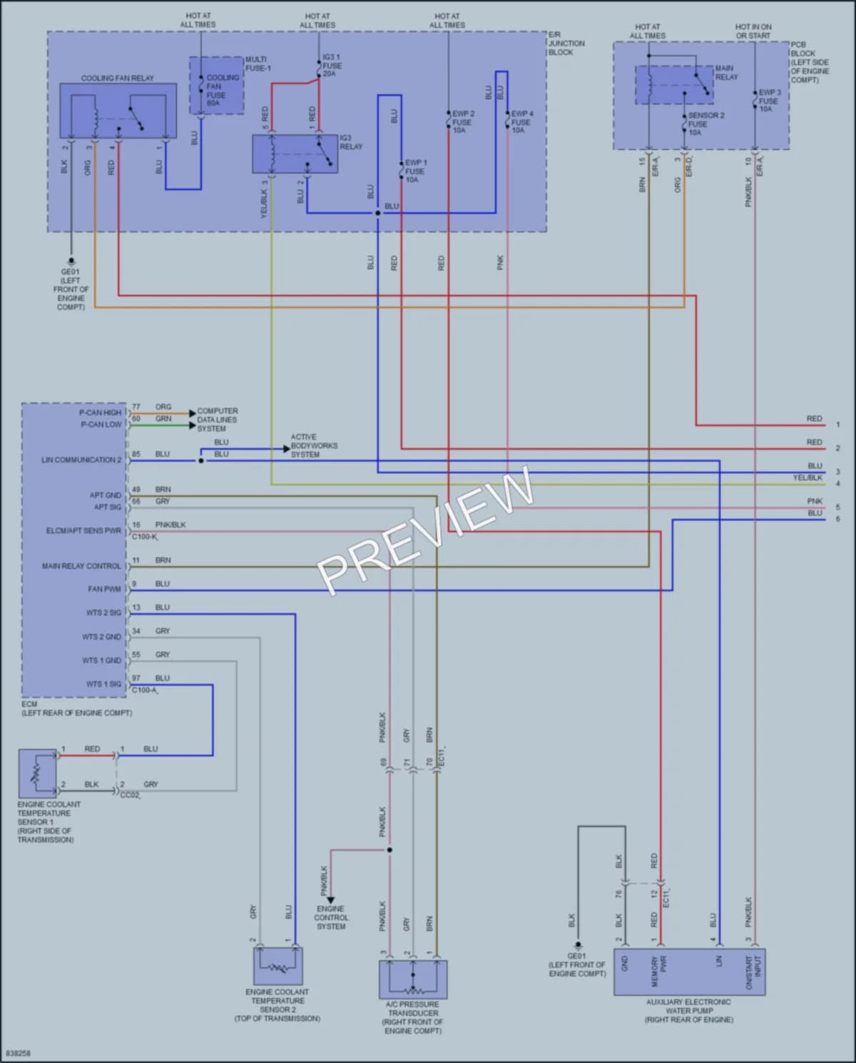 2023 Kia Niro Cooling Fan wiring diagram preview