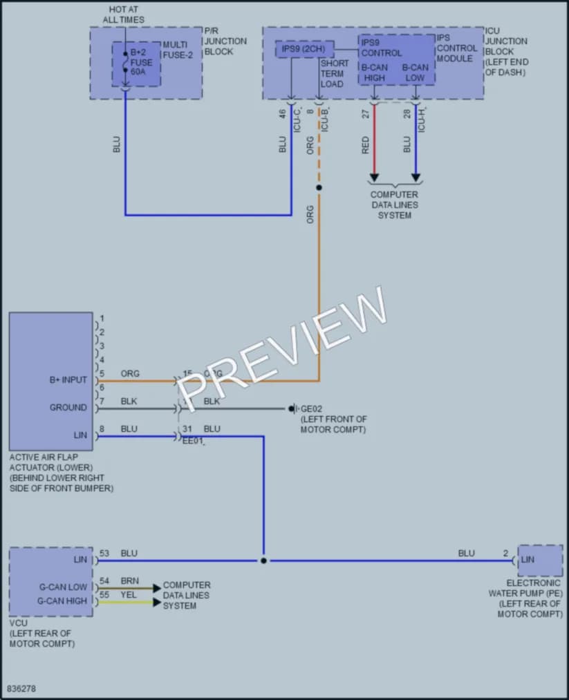 2023 Kia NiroEV Active Bodyworks wiring diagram preview