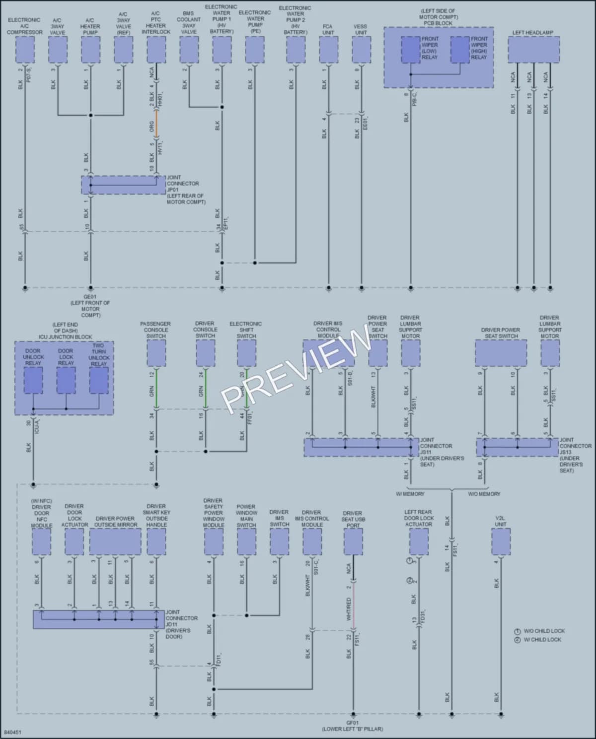 2023 Kia NiroEV Ground Distribution wiring diagram preview