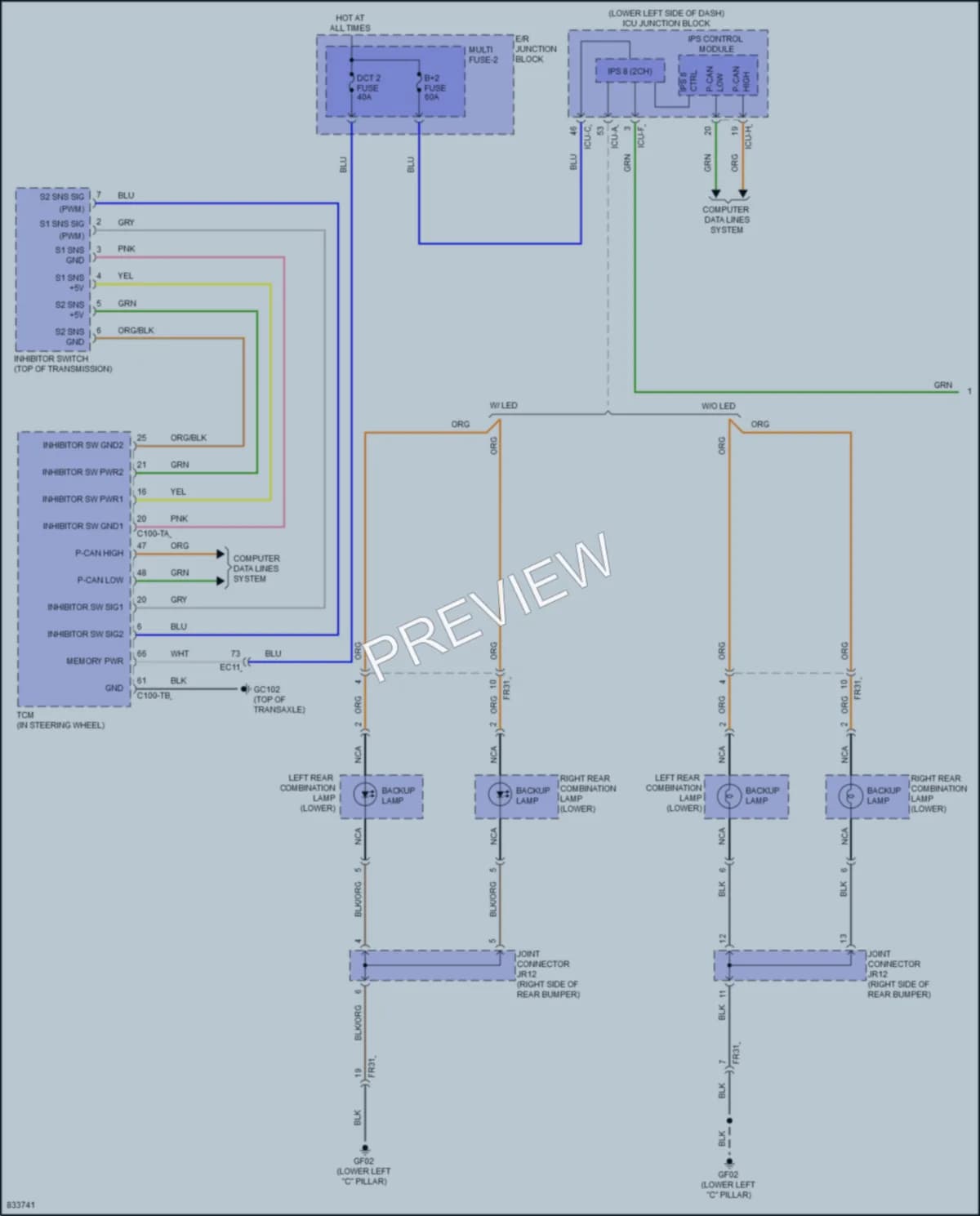 2023 Kia NiroPlugIn Exterior Lights wiring diagram preview