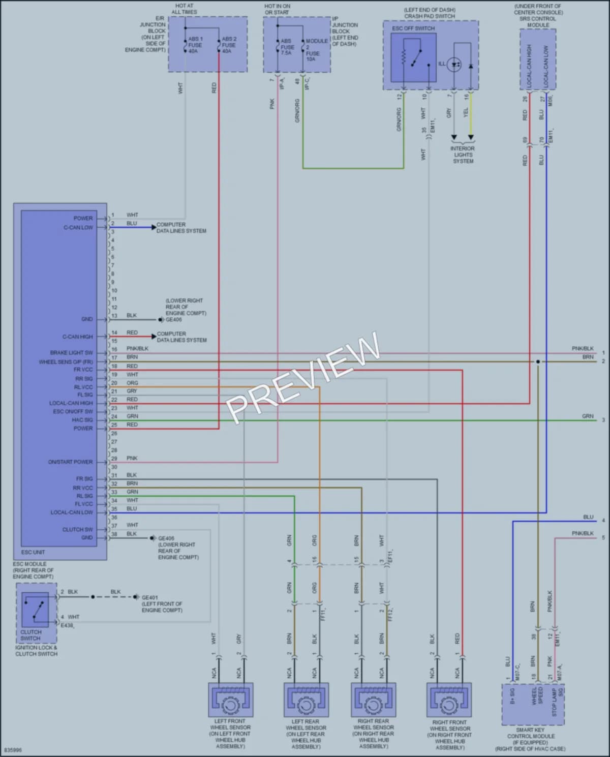 2023 Kia Rio Anti Lock Brakes wiring diagram preview