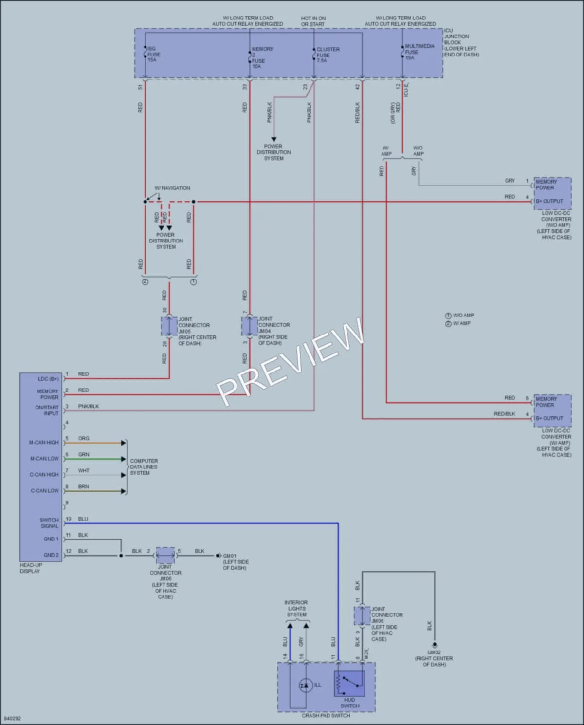 2023 Kia Seltos Instrument Cluster wiring diagram preview